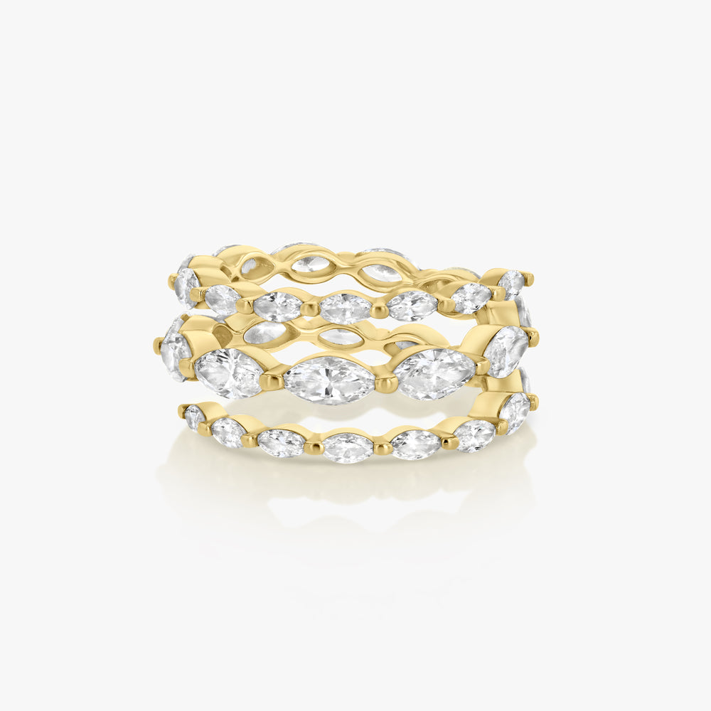 Mavie Marquise Spiral Ring