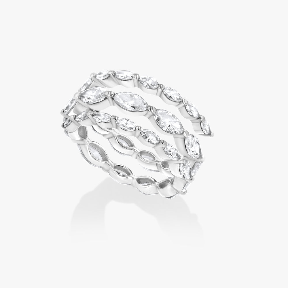 Mavie Marquise Spiral Ring