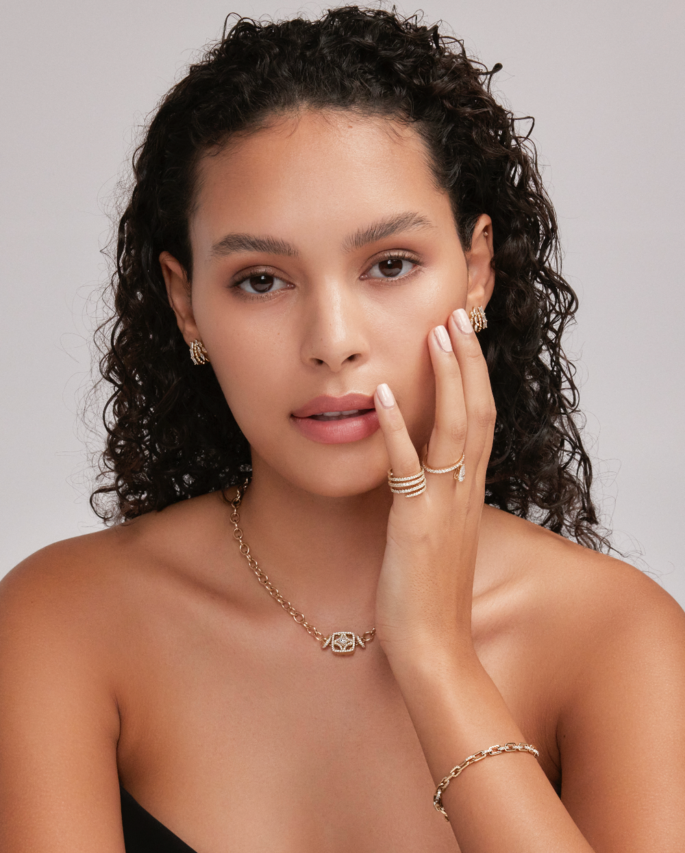 Multi Link Connected Earrings