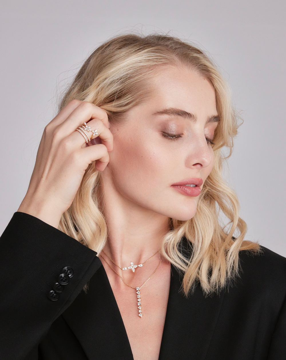 Cross Choker Necklace Large 1.2 ctw
