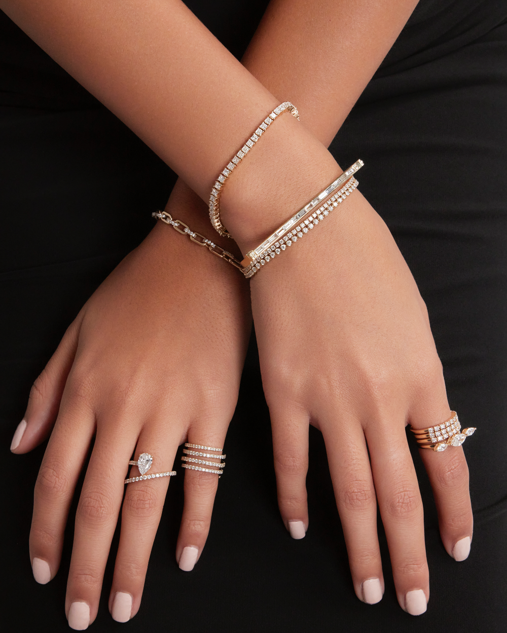 Mavie Five Row Spiral  Pinky Ring