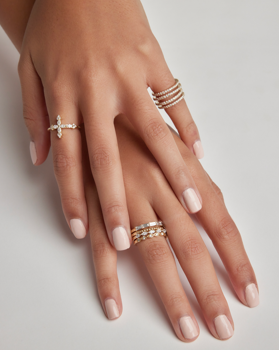 Mavie Five Row Spiral Ring