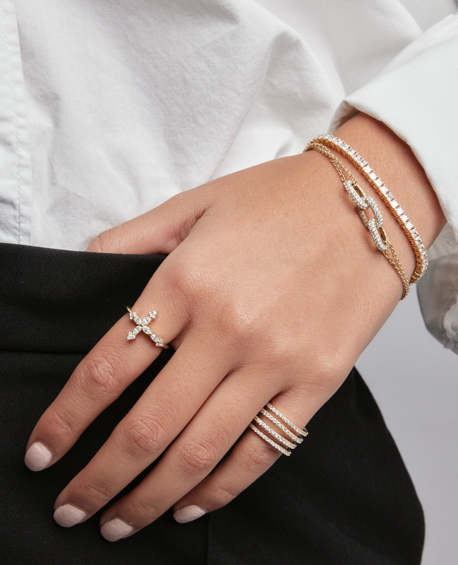 Mavie Five Row Spiral Ring